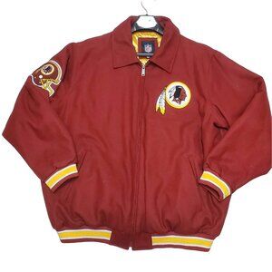 Redskins NFL Wool G-III Apparel Group 2XL Zip Up Bomber Jacket Coat